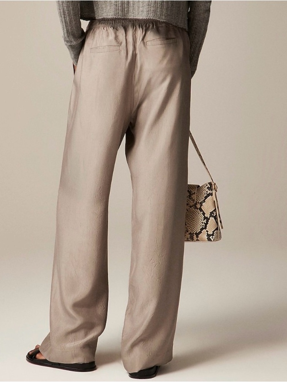 NEW! J. Crew Stratus pant in textured satin- spring rain color size L - Picture 2 of 12